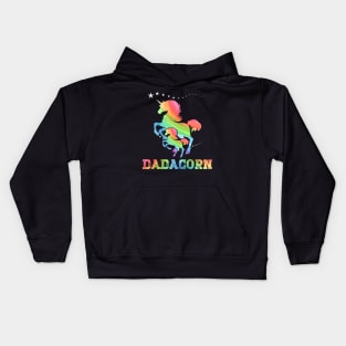 Dadacorn Muscle Unicorn Dad Baby Fathers Day funny Gift Kids Hoodie